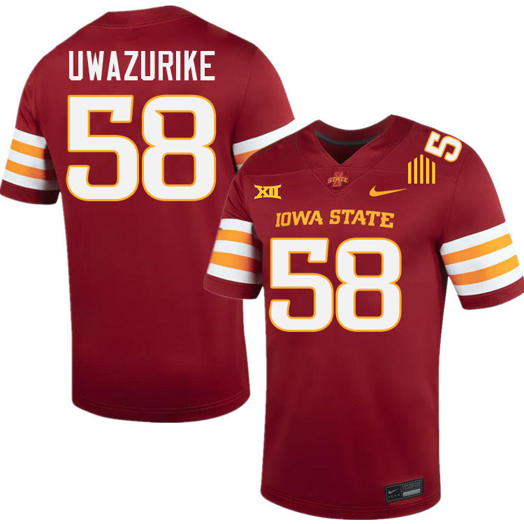 Eyioma Uwazurike Jersey,Iowa State Cyclones #58 Eyioma Uwazurike College Jersey Youth-Cardinal